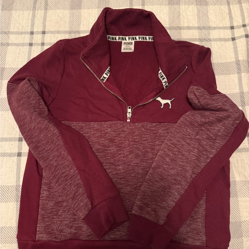 Pink quarter zip